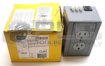 NEW HUBBELL DRUB15CB5 DIN RAIL UTILITY BOX W/CIRCUIT BREAKER