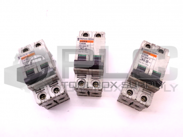 LOT OF 3 MERLIN GERIN C60N 5A-TYPE C 480 VAC MULTI 9 CIRCUIT BREAKERS