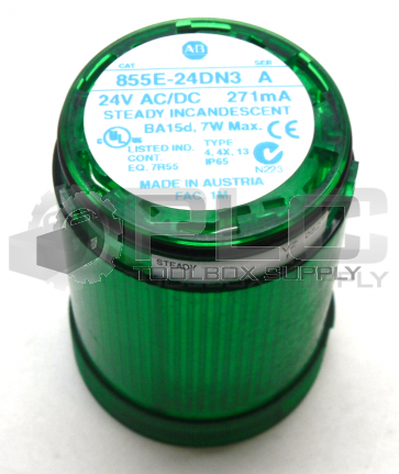 ALLEN BRADLEY 855E-24DN3 /A GREEN TOWER LIGHT