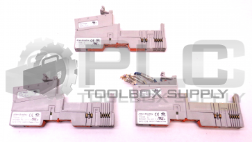 LOT OF 3 ALLEN BRADLEY 1734-MB /A INPUT MODULE BASE W/ 1734-RTB /A TERM. BLOCK