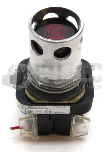 ALLEN BRADLEY 800T-QA10/T PUSH BUTTON RED EXTENDED HEAD WITH GUARD