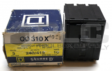 NEW SQUARE D QO 310 X CIRCUIT BREAKER 3POLE 240/415V 10 AMPS