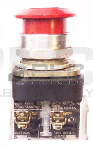 ALLEN BRADLEY 800T-FX D4 /T PUSHBUTTON W/ 800T-XD4 CONTACT BLOCK