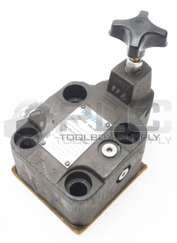 NEW VICKERS CG06B50 RELIEF VALVE PRESSURE RANGE 125-1000