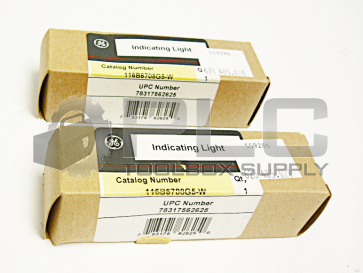 NEW LOT OF 2 GENERAL ELECTRIC 116B6708G5-W PILOT LIGHT WHITE 