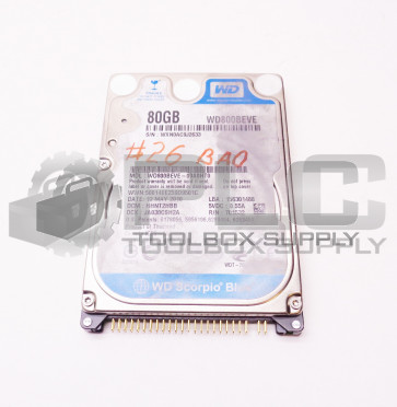 WESTERN DIGITAL WD800BEVE SCORPIO BLUE 80GB HARD DRIVE