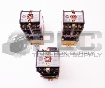 LOT OF 3 ALLEN BRADLEY 700-P800A1 SER B RELAY W/700 TYPE P