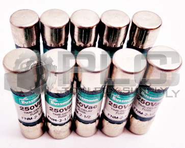 LOT OF 10 NEW FUSETRON FNM-2 1/2 FUSE DUAL-ELEMENT 