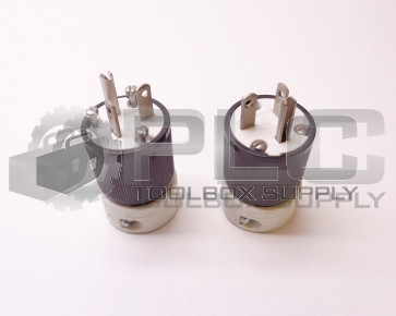 LOT OF 2 NEW WOODHEAD 89IL PLUG 20A 250V 891L