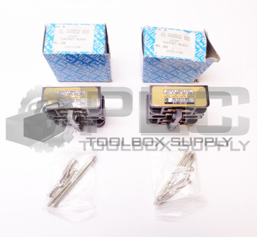 LOT OF 2 NEW MTE 01 000002 000 CONTACT BLOCK AC1-17AMPS 660V UCO5 01 2 000