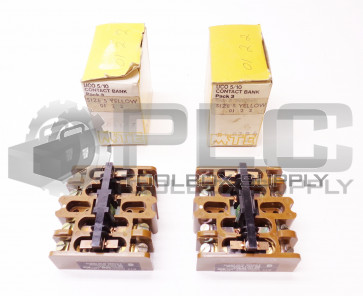 LOT OF 2 MTE UCO 5/10 01-2-2 CONTACT BANK YELLOW