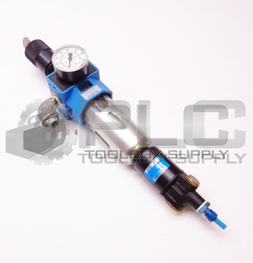 FESTO LFRS-3/8-S-B FRS-3/8-S-B FILTER REGULATOR W/162839 GAUGE & WA-1-B DRAIN 