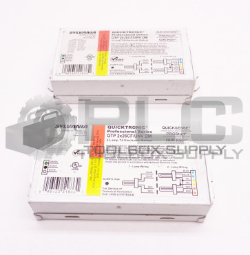 LOT OF 2 NEW SYLVANIA QTP 2x26CF/UNV DM 2-LAMP T4 ELECTRONIC BALLAST