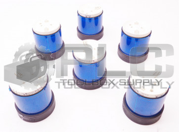 LOT OF 6 NEW TELEMECANIQUE XVB C36 BLUE STACK LIGHT