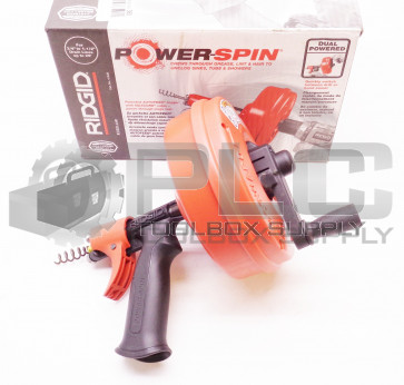 NEW RIDGID 41408 POWER-SPIN FOR 3/4" TO 1-1/2" DRAIN LINES UP TO 25'