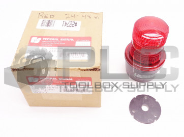 NEW FEDERAL SIGNAL LP3S-012-048R LP3S STREAMLINE RED SIGNAL LIGHT /B