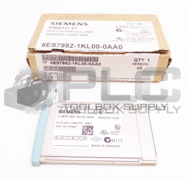 NEW SIEMENS 6ES7952-1KL00-0AA0 5V FLASH 2 MBYTE/16BIT MEMORY CARD