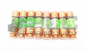 LOT OF 8 NEW FUSETRON FRN-R-10 250V DUAL-ELEMENT TIME-DELAY FUSE