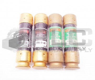 LOT OF 4 NEW FUSETRON FRN-R-40 FUSE DUAL ELEMENT 