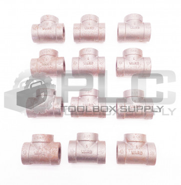 LOT OF 12 NEW WARD 300MI 1" TEE PIPE FITTING AAR