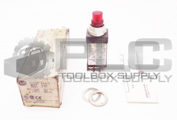 NEW ALLEN BRADLEY 800T-QST24R SER /N PUSH-TO-TEST PILOT LIGHT