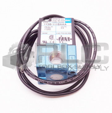 NEW MAC 113B-111BAAA SOLENOID VALVE 120/110V 60/50HZ 6.8W 113B-111BA