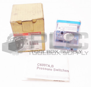 NEW HONEYWELL C6097B1085 GAS PRESSURE SWITCH 12~60 INCH W.C. 1/4" NPT