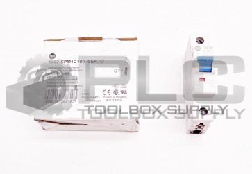 NEW ALLEN BRADLEY 1492-SPM1C100 SER D CIRCUIT BREAKER 1P 10A