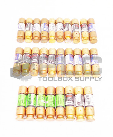 LOT OF 28 BUSSMANN FUSETRON FRN-R-2 FUSE DUAL ELEMENT 