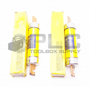 LOT OF 2 NEW BUSSMANN LPS-RK-200SP LOW PEAK FUSES 300VDC 600VAC CLASS RK1