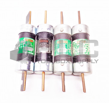 LOT OF 4 BUSSMANN FRN-R-125 FUSETRON FUSES 250 V