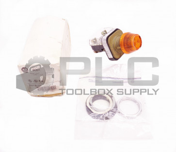 NEW ALLEN BRADLEY 800T-R10A SER. T AMBER PILOT LIGHT 120V 800T-R10