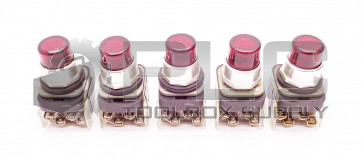 LOT OF 5 ALLEN BRADLEY 800T-PT16 SER T RED PUSH BUTTON
