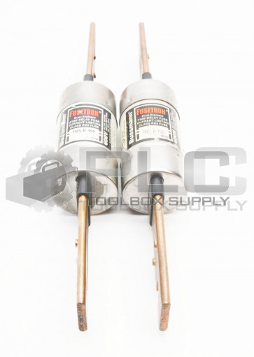 LOT OF 2 FUSETRON FRS-R-150 TIME DELAY FUSE DUAL ELEMENT 