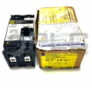 NEW SQUARE D FAL24040 CIRCUIT BREAKER 40AMP 2POLE 480VAC 250VDC