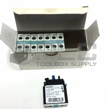 NEW LOT OF 8 SIEMENS 3RH1921-1CA10 AUX CONTACT BLOCK 10AMP 240V 3RH19211CA10