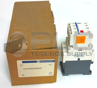 NEW TELEMECANIQUE CAD72REQ3828G5 CONTROL RELAY w/ CAD50 BD & LADN22 LA1 DN22