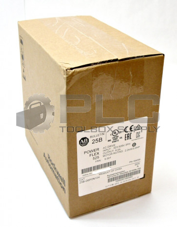 NEW ALLEN BRADLEY 25B-D6P0N104 AC DRIVE 3HP 3PHASE 6A 380/480VAC MFD. IN 2018