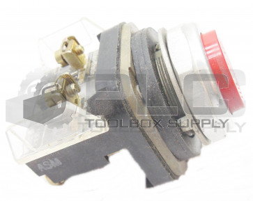 NEW ALLEN BRADLEY 800T-B... SER T RED PUSH BUTTON W/1 800T-XD2 /D CONTACT BLOCK
