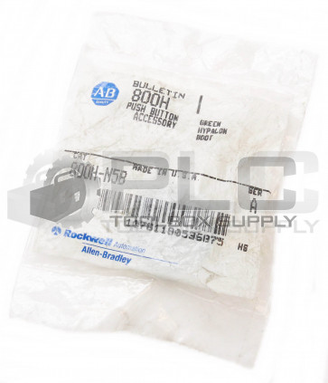 NEW SEALED ALLEN BRADLEY 800H-N5B PUSH BUTTON BOOT 30MM GREEN 800HN5B