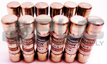 LOT OF 12 NEW BUSSMANN, KLM- 1, FUSE, 1A 600VAC/DC, 10X38MM FAST ACTING KLM1