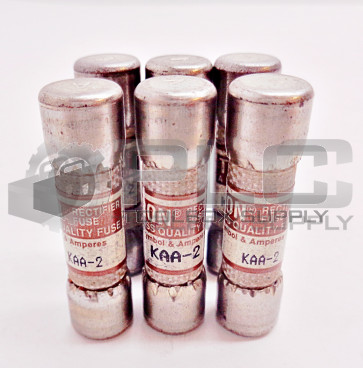LOT OF 6 NEW BUSSMANN LIMITRON KAA-2 FAST ACTINGRECTIFIER FUSE KAA2 2AMP 150V