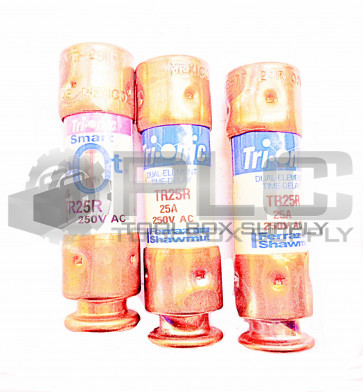 LOT OF 3 NEW TR25R SHAWMUT TRIONIC 25AMP 250V CLASS RK5