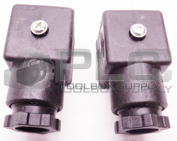 NEW LOT OF 2 VICKERS 710775 SOLENOID VALVE RECEPTACLE BLACK PLUG