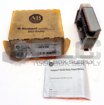 NEW ALLEN BRADLEY 1769-OW8 SERIES /B 8 PT VAC/VDC RELAY OUTPUT