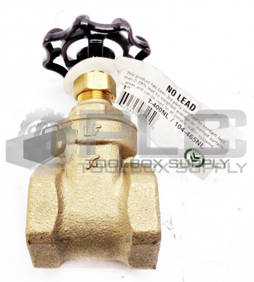 NEW LEGEND VALVE 104-465NL 1" BRASS GATE VALVE