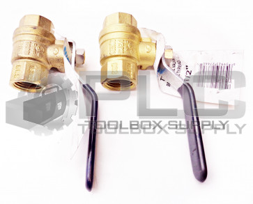 LOT OF 2 NEW NIBCO TFP600A 1/2" FEMALE THREADED BALL VALVE