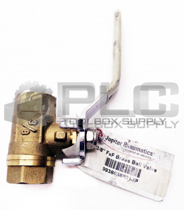 NEW JUPITER PNEUMATICS 600WOG 3/8" FXF BRASS BALL VALVE