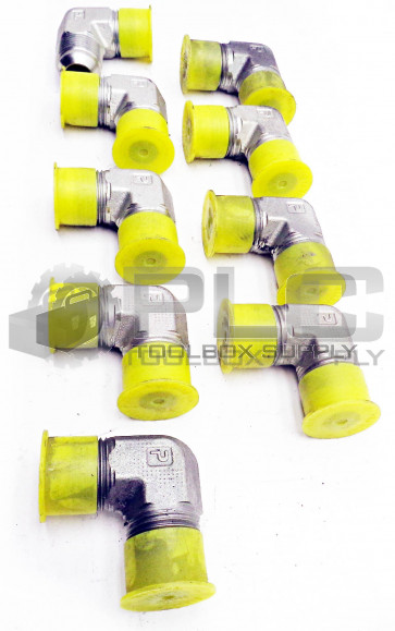 LOT OF 9 NEW PARKER 1" 90° MALE THREADED ELBOW FITTING