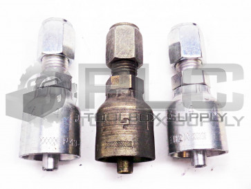 LOT OF NEW 3 PARKER P43-4 R1-R2-R3 EH2N HYDRAULIC HOSE FITTING